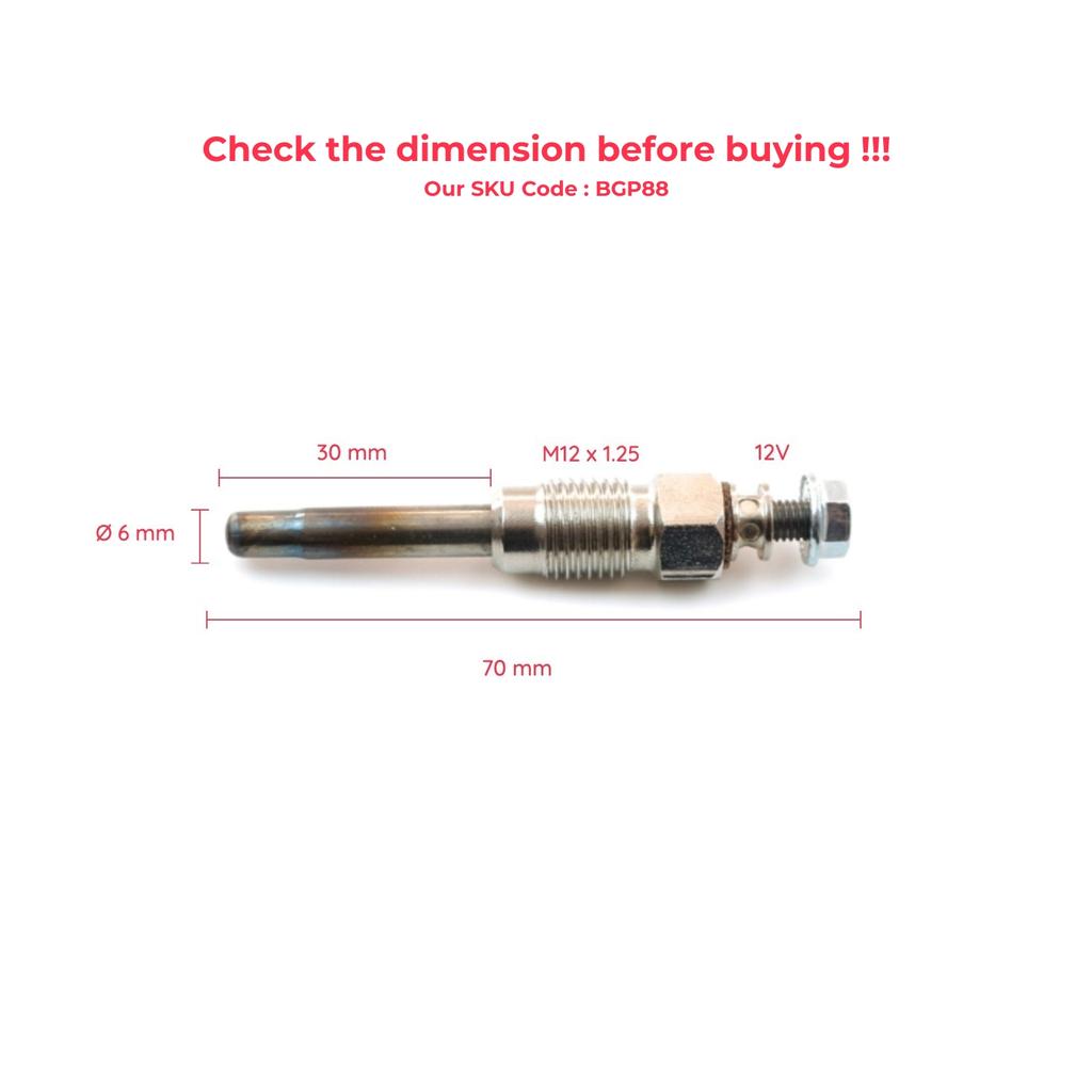 EGP88 1 Piece Glow Plug Auxiliary Heater XS7H6M090AA GN984 for Renault Megane MK1 1.9 TDI