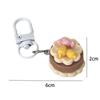 Cute Car Keyring Cartoon Party Gift Jewelry Simple Cake Pendant Keychain  Boudoir