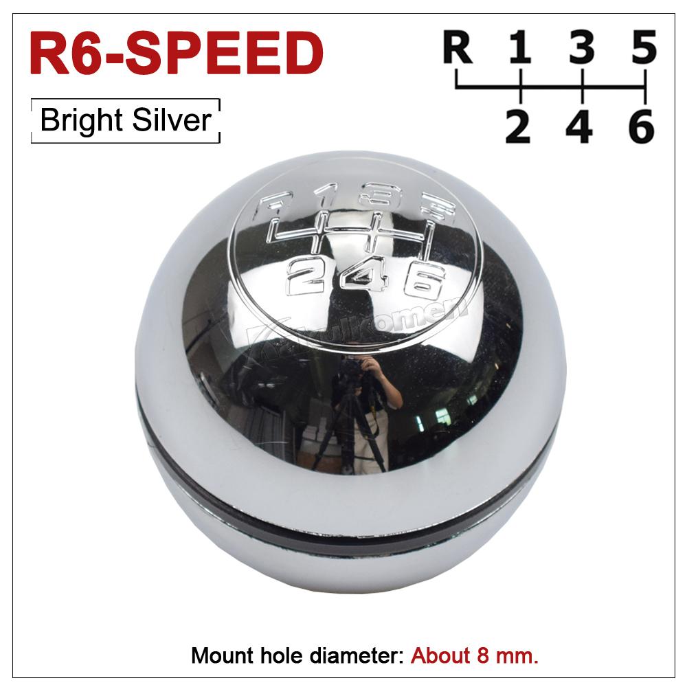 6-ступенчатая ручка механической коробки передач автомобиля, хромированная ручка переключения передач автомобиля, рычаг переключения передач, набалдашник для Alfa Romeo Giulietta 2010-2019