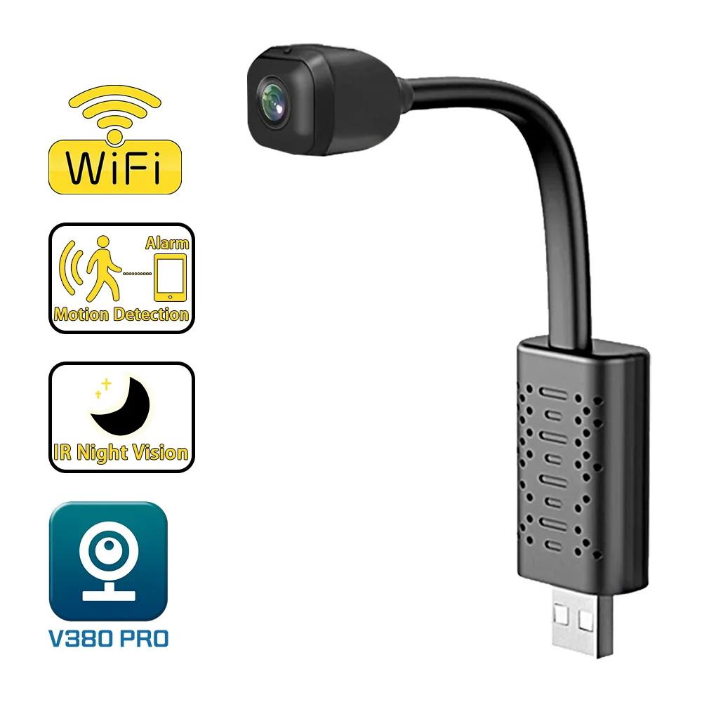 HD 1080P Мини-камера Ночное Видение Wifi Камера USB AP Точка Доступа 120° Сверхширокоугольный Видеокамера Обнаружения Движения Видеонаблюдение