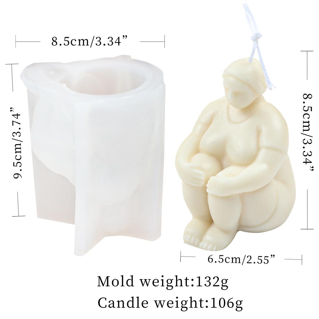 3D Форма женского тела Форма для свечей Поза йоги для мыла ручной работы Эпоксидная смола полимерная глина DIY Ароматизированный гипс Эпоксидная смола