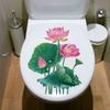 Изысканный ручной росписью лист лотоса Lotus мультфильм наклейки на сиденье для унитаза домашний декор Наклейка на стену самоклеющиеся наклейки для унитаза