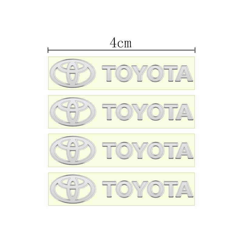 AXYY2 Car Window Wiper Stickers Metal emblem Auto Decor Decals For Toyota Prado CHR Avensis Prius Tacoma Tundra Sequoia Land Cruiser