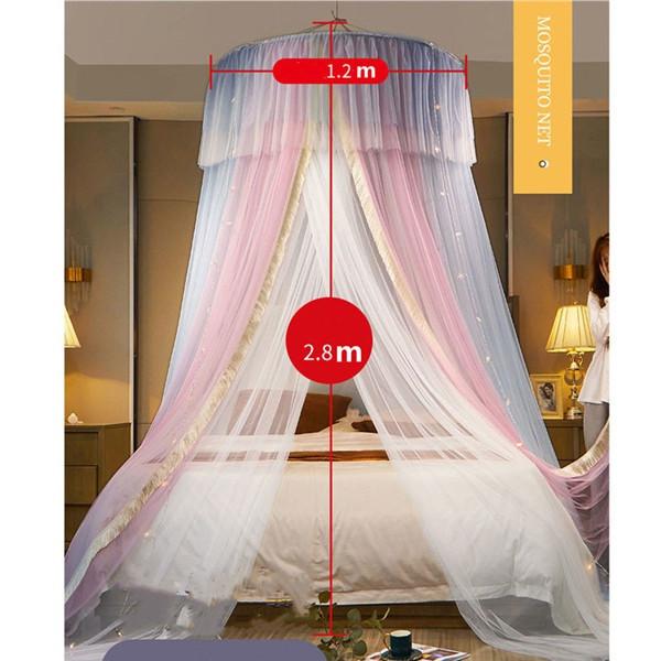 Новая кружевная москитная сетка принцессы с балдахином, двухслойная пряжа для кровати, балдахин, складное постельное белье, занавеска, сетка для постельного белья
