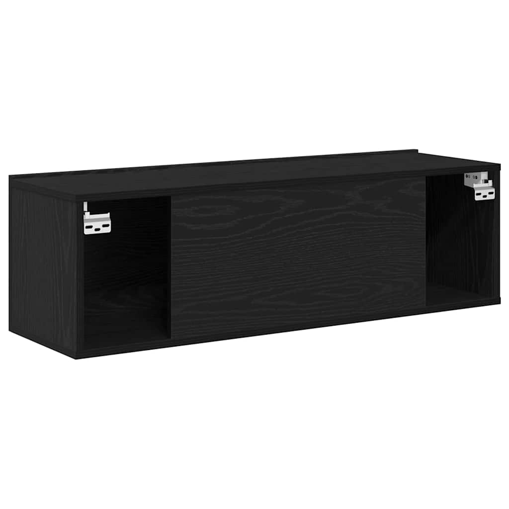TV Cabinet Set of 2 Black 100 x 30 x 30 cm Engineered Wood
