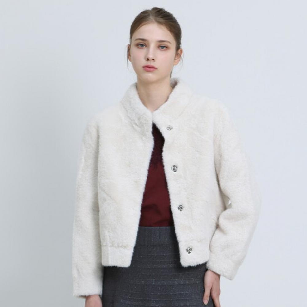 Ozoc High Neck Fake Fur Jacket Oz 12345