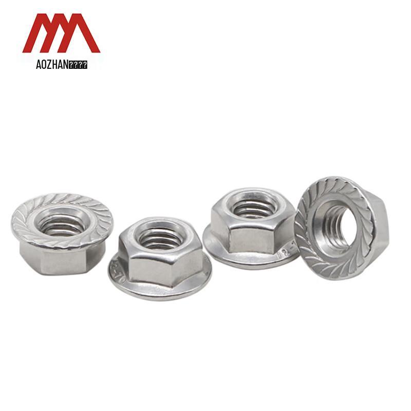 AOZHAN 304 Stainless Steel A2-70 Hex Flange Nut