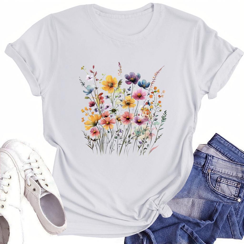 Toddler Girl Boy T-Shirts Kids Top Boys And Girls Printed Short Sleeved T-shirt 1-12Y