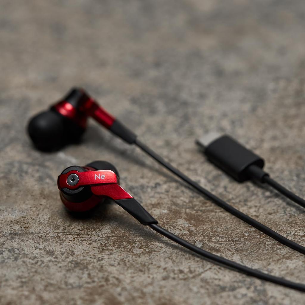 Radius New VOLT series standard model with heavy featuring a structure wired design HP-NHR11C High-Resolution USB-C Earphones ear's bass, High-MFD