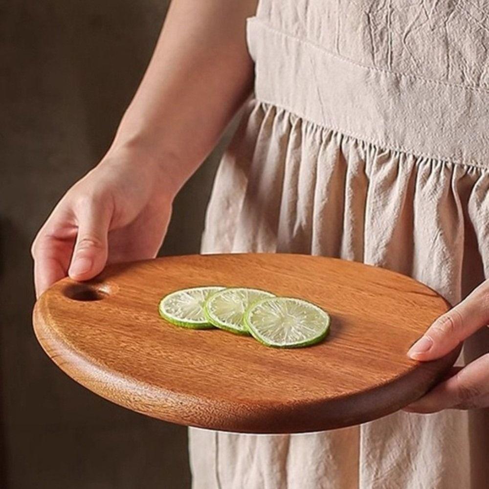 Solid Wood Ebony Chopping Board Thickened Checkerboard Cutting Board Travel
