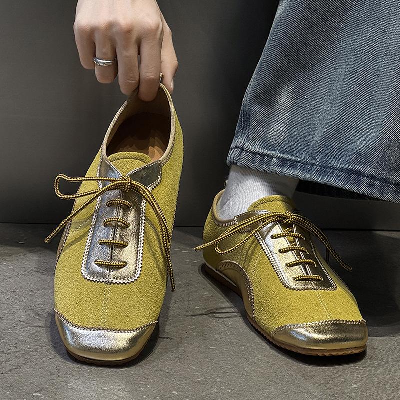 Breathable Sports And Leisure Shoes, New Spring Shoes, Men'S Flat Bottom, Lightweight Trend Racing Shoes, Retro Square Head