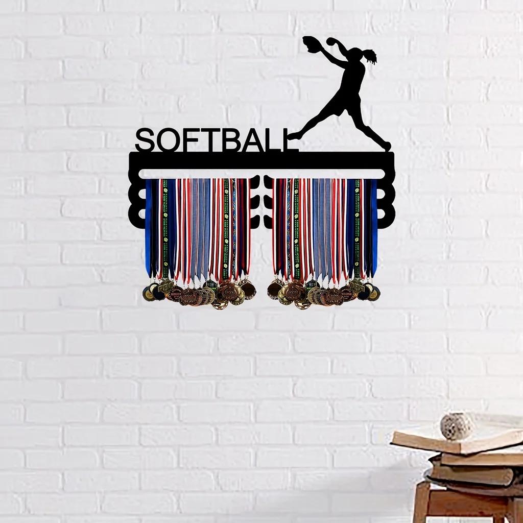 Медальница металлическая для мужчин и женщин, софтбол, конный спорт, каяк, волейбол, настольный теннис, вешалка для медалей, дисплей для лент