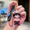 Аниме One Piece Брелок Луффи Зоро Нами Чоппер Силиконовая Модель Подвеска Декоративный Брелок для Рюкзака Очаровательная Кукла Брелок для Машины
