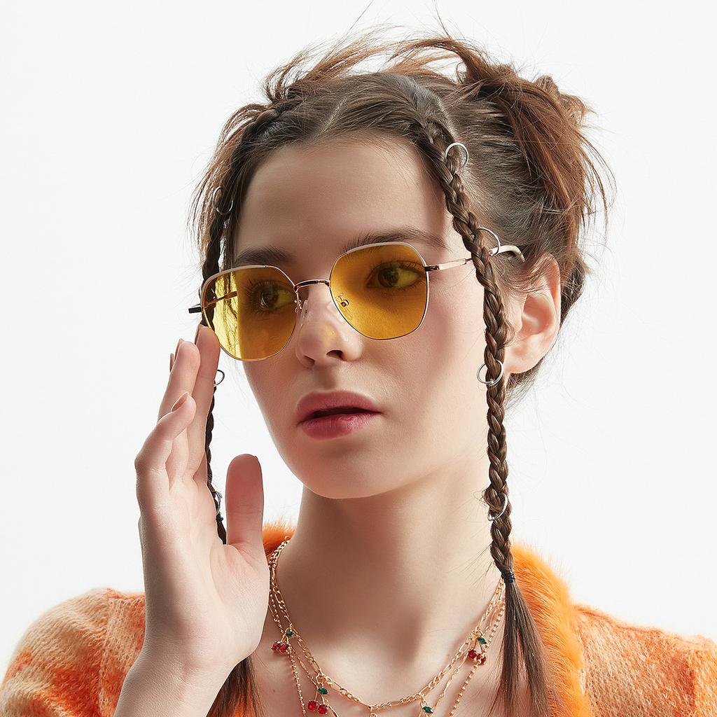 Маленькие оправы очков Мужские ретро маленькие оправы солнцезащитных очков Женские металлические солнцезащитные очки Мужские