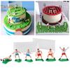 1 Set Cake Ornament Miniature Scene Layout Reliable Simple Soccer Boy Cartoon Decor Party