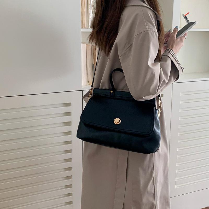 Ретро кожаные сумки через плечо для женщин, универсальные сумки через плечо большой вместимости, простые сумки-портфели, сумки-мессенджеры для поездок на работу