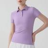 Женская футболка-поло с коротким рукавом для занятий йогой и спортом — дышащая одежда для фитнеса и бега на открытом воздухе, тенниса, бадминтона и гольфа.