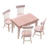 Handcrafted Miniature Wooden Table And Chair Set For Dollhouse Creative Play And Dining Room Scene Display Accessory