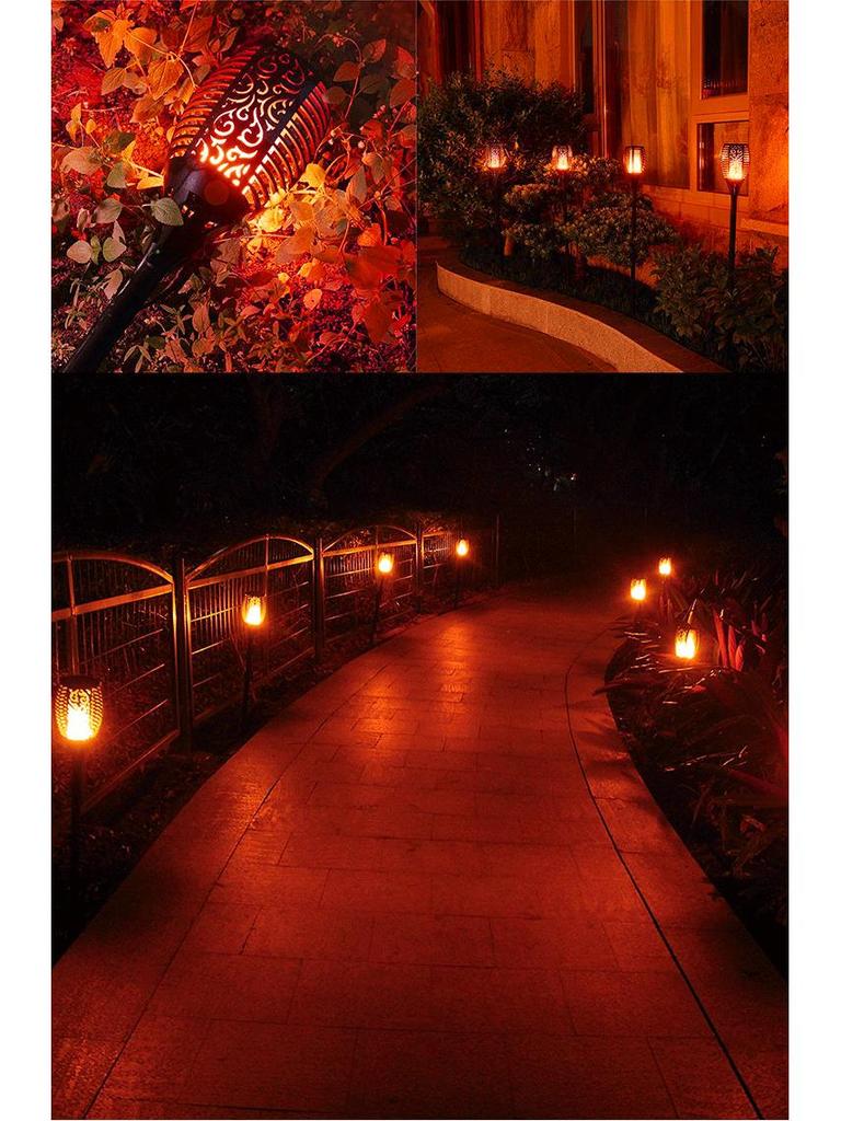 Трансграничные солнечные огни-факелы на колышках для сада и газона