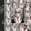 Linlin Ting Women's Low Waist Open Crotch Ripped Denim Lingerie Shorts - Sexy Nightclub Temptation Wear
