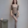 Plus Size Women Hollow Fishnet One-piece Stocking Open Net Lingerie Sexy See-through Lingerie