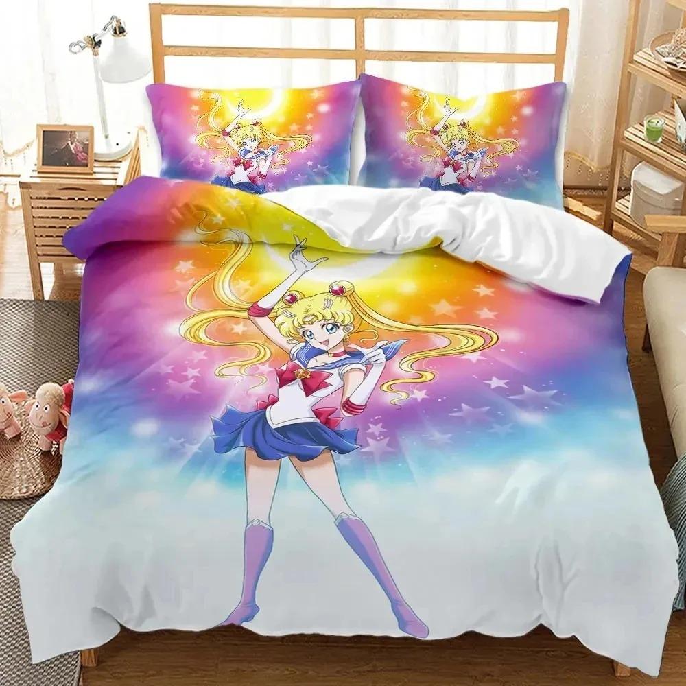 Комплекты постельного белья Cartoon S-Sailor Moon, изысканный комплект постельного белья, пододеяльник, комплект постельного белья, роскошный подарок на день рождения