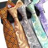 3.15"(8cm) Fashion Striped PaisleyTies Men Plaid Flower Necktie for Wedding
