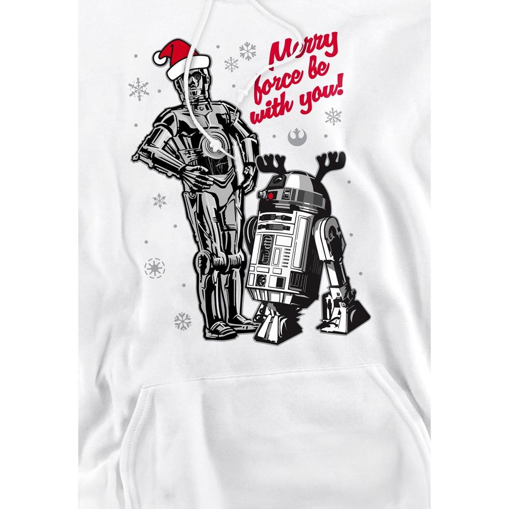 STAR WARS Мужская толстовка с капюшоном Merry Christmas Droids