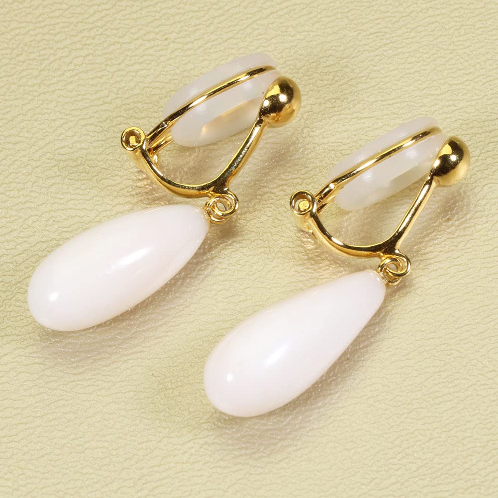 Белый коралл коралловые серьги-подвески серебро