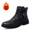 New Winter Snow Boots Plush Design High-quality Men's High Top Shoes Versatile for Daily Wear Men's Leather Casual Short Boots