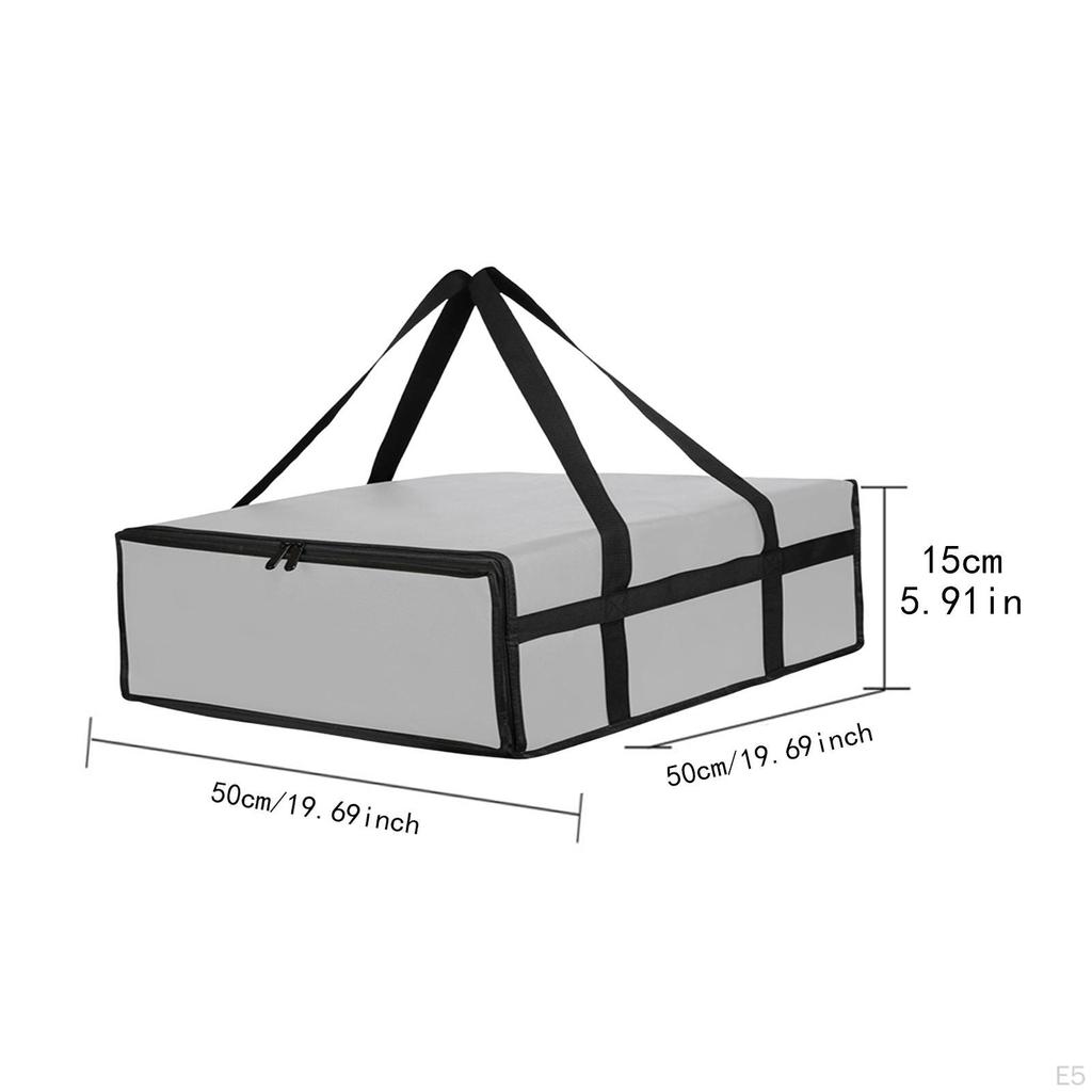 Сумка-термоизолятор для доставки пиццы с двойными ручками, большой вместимости, многоразовая, полностью термоизолированная для дома