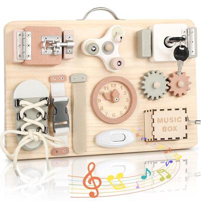 Joyreal Montessori Bisy Board - развивающая игрушка для детей 1, 2, 3 лет, подарок на день рождения, игрушка для девочек и мальчиков, детская игрушка, деревянная игрушка, пальчиковое образование, раннее развитие