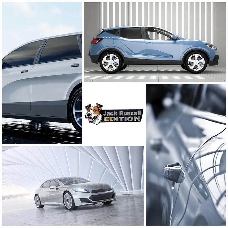 Dog Cart  Emblem Car 3D Dog Edition Acrylic Car Badges Stickers Automotive Badge Decals And Stickers Exterior Decoration