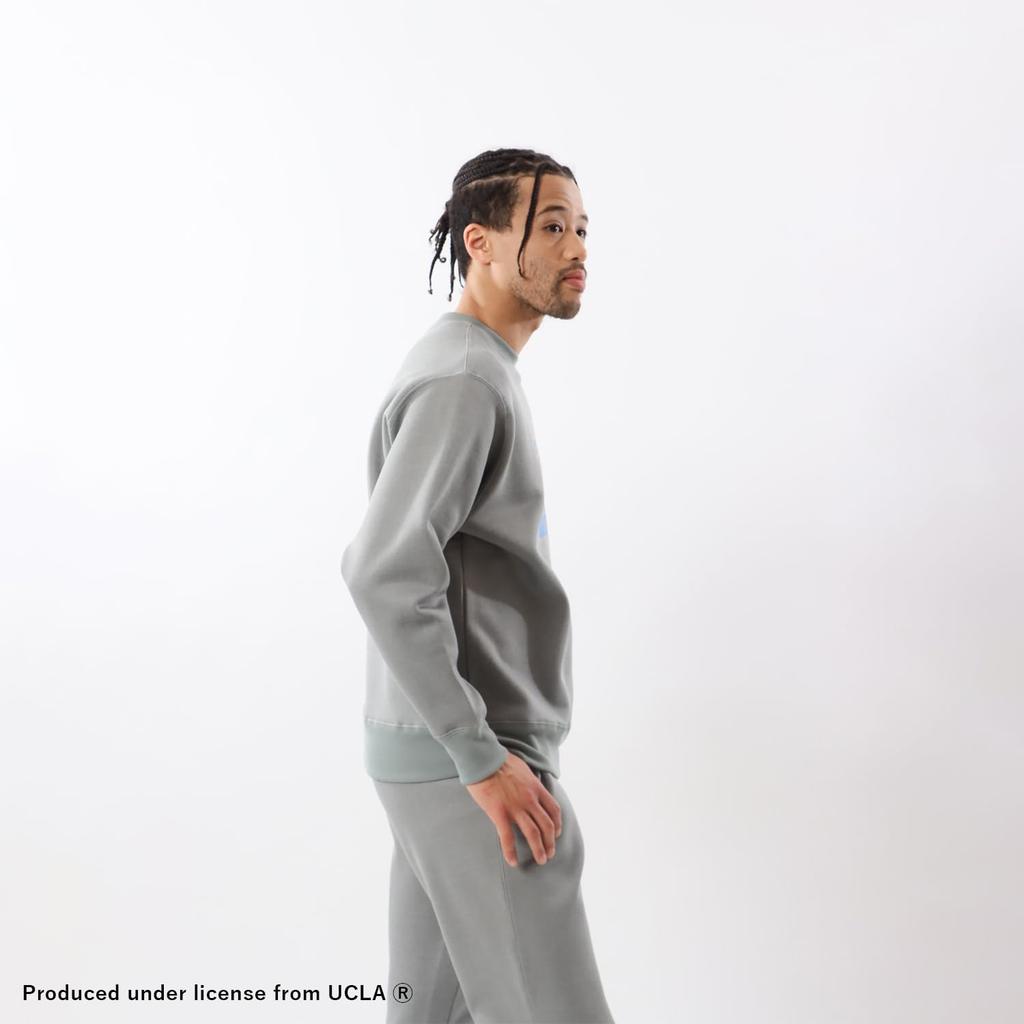 Длинный рукав, круглый вырез, эластичный термографический принт UCLA Crew Neck Толстовка Баскетбол Оксфорд Серый L [Champion] Футболка C3-YB061 Мужская