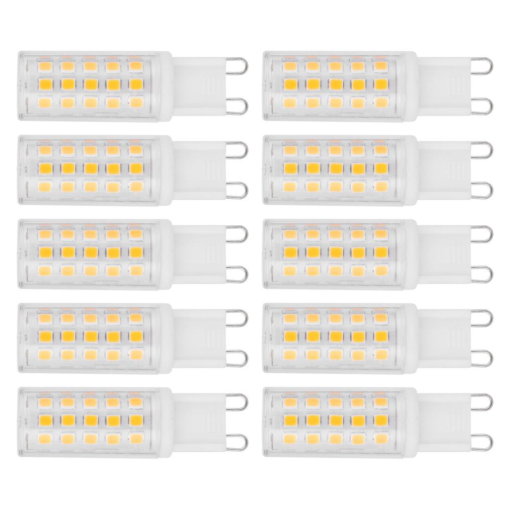 10 шт. G9 цоколь светодиодная лампа 4 Вт 54 светодиода BiPin лампа для люстры настенный светильник AC100265V теплый белый