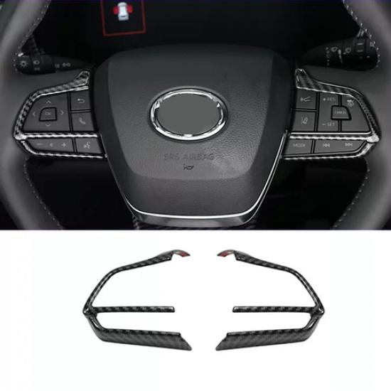 ABS Carbon fiber Steering Wheel Trim 2 pcs For Toyota Grand Highlander new