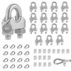 Pack of 48 Wire Rope Clips with Aluminum Ferrules