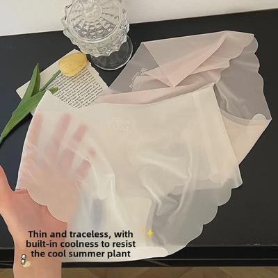«Ультратонкие женские дышащие трусики Ice Silk со средней посадкой»