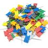 100PCS Map Flag Push P, Newlan Colorful Map Tacks Push P, Flag Tacks with Steel Points - 7 Colors