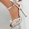 Fashion Gladiator Hollow Out Buckle Women Strap Sandals Sexy Design Pearl Peep Toe High Heels Stripper Summer Shoes