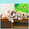 Плюшевая игрушка-кошка породы рэгдолл со звуком и длинным плюшевым шарфом для детей и взрослых
