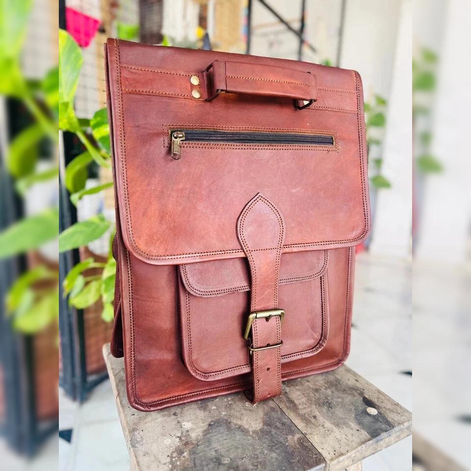 Новая сумка из козьей кожи, рюкзак для ноутбука, мужской рюкзак для путешествий и женщин