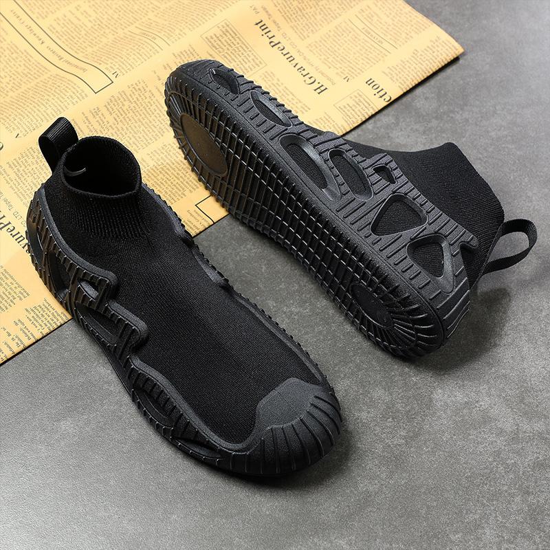 Мужские носки, кроссовки, кроссовки для бега на открытом воздухе, спортивные дышащие эластичные сетчатые летние легкие кроссовки для отдыха, большие размеры