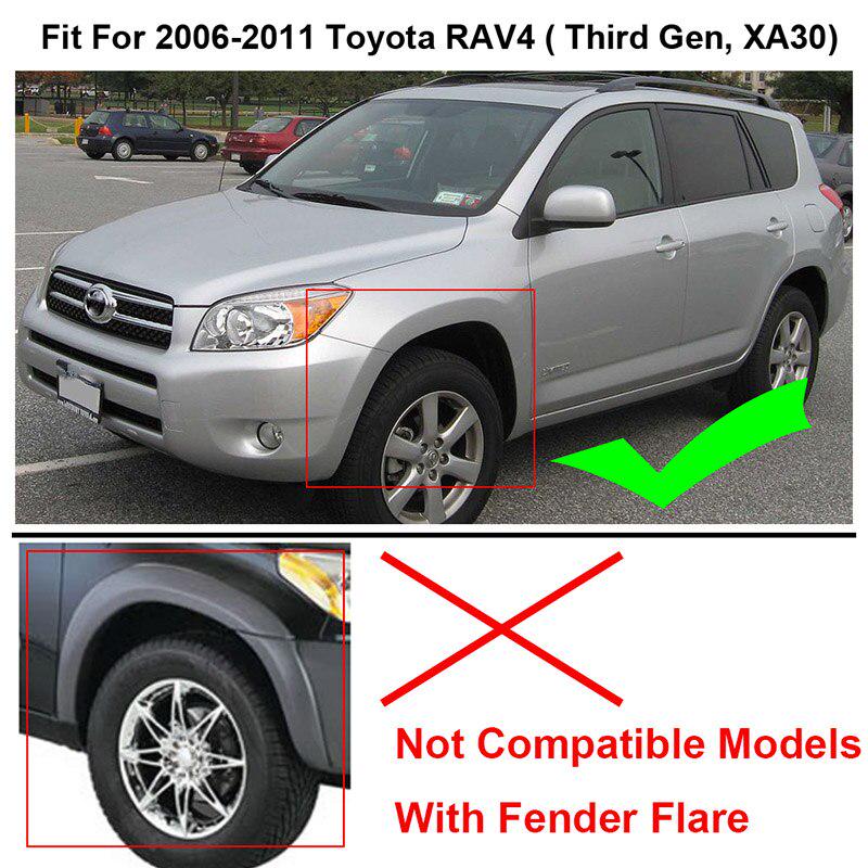 Комплект брызговиков для Toyota RAV4 без расклешения 2006-2012, брызговики, брызговики, брызговики Fender 2007 2008 2009 2010 2011