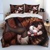 Tifa Aerith Sexy Girl Lace Cartoon Game Comforter Bedding Set,Duvet Cover Bed Set Quilt Cover Pillowcase,Queen Size Bedding Set