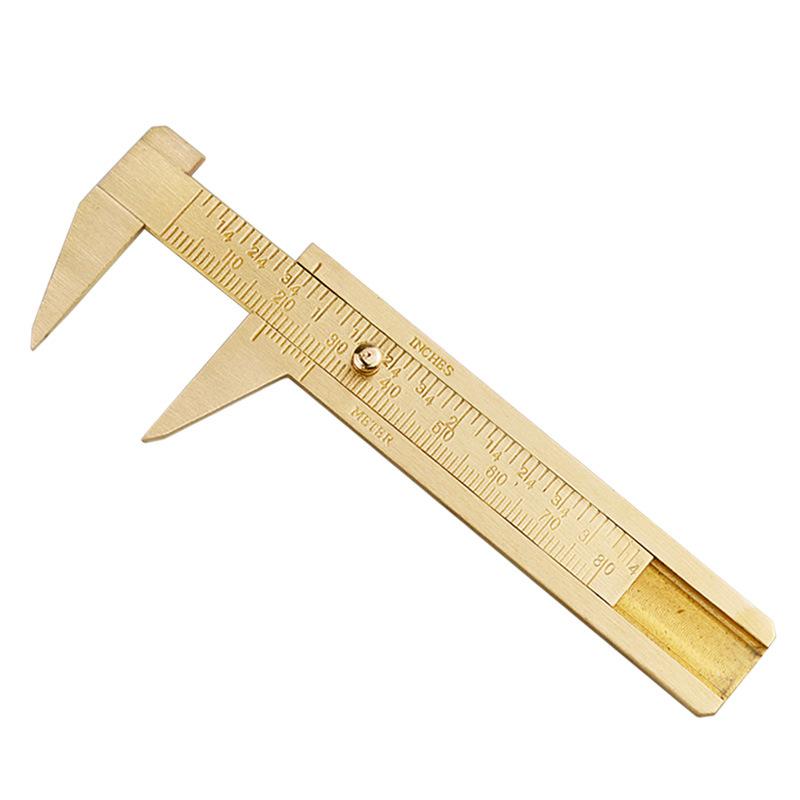 1PC 0-80 Double Scale Brass Caliper, Pointed Mouth Model, Wenwan Vernier Caliper, Mini Brass Caliper