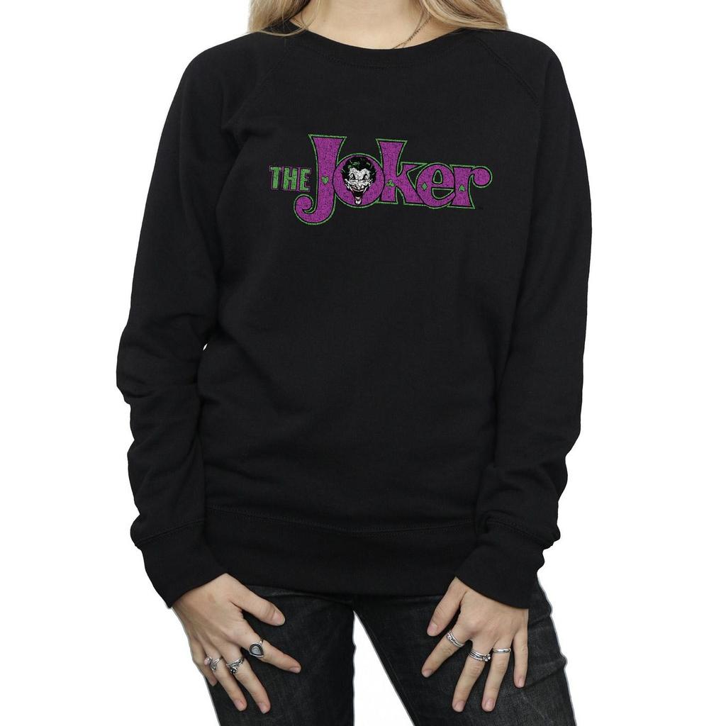 DC Comics Womens/Ladies The Joker Crackle Logo Sweatshirt
