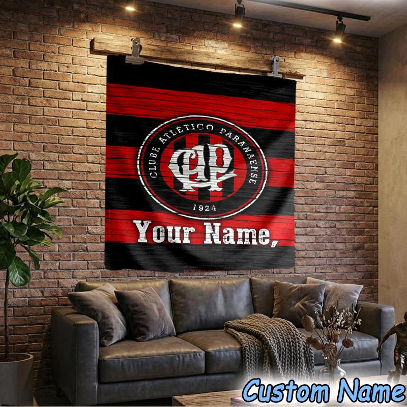 Custom Name Athletico Paranaens Tapestry Room Decoration Wall Hanging for Living Room Bedroom, dormitory, Birthday and Christmas gifts