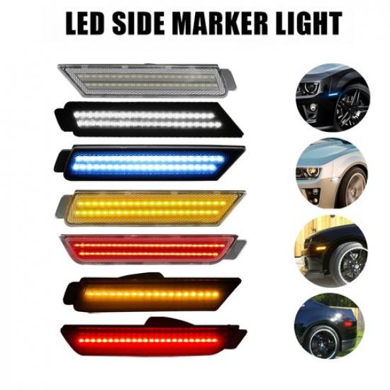 Flowing Amber White Red LED Blue Side Signal For Light 2010-2015 Chevy Camaro