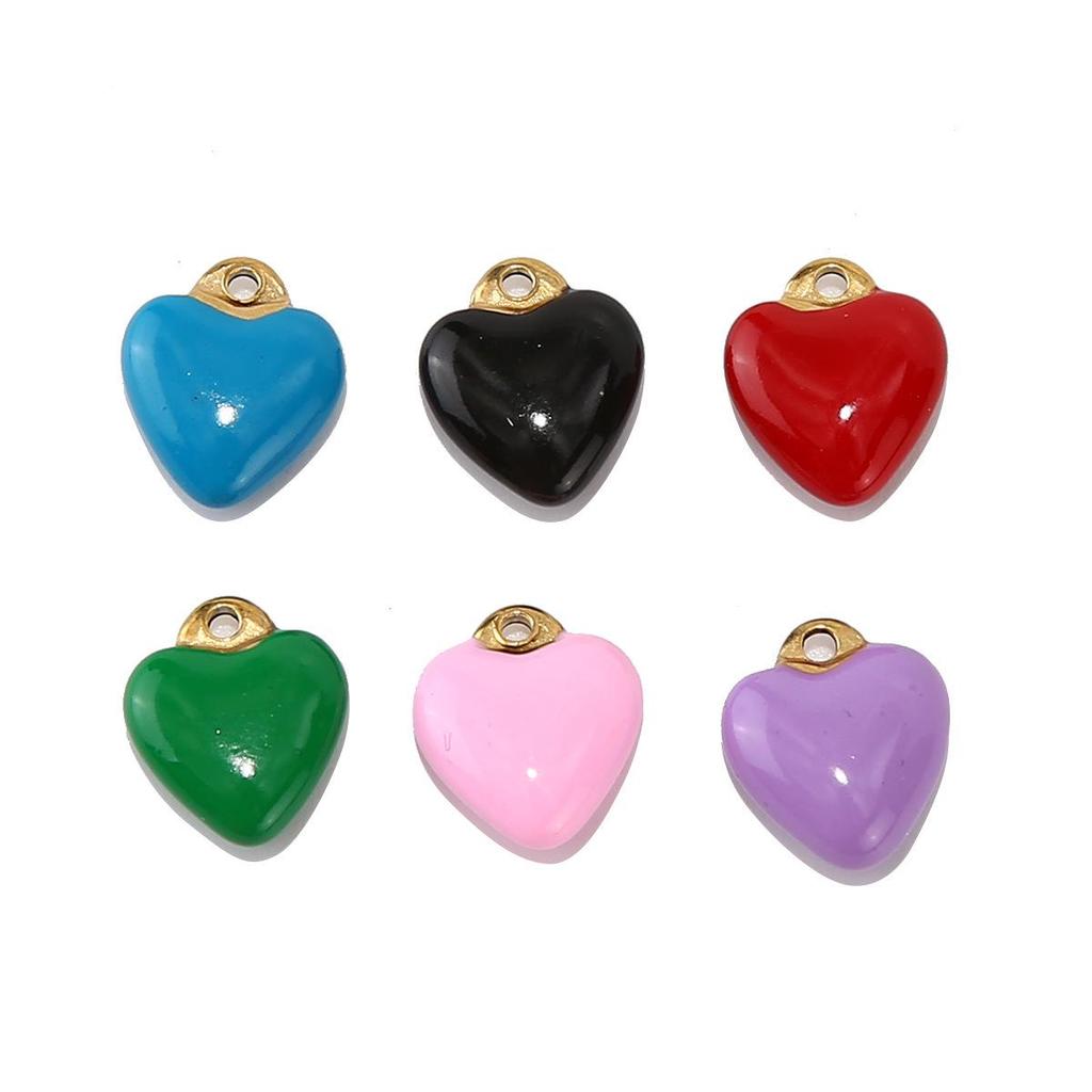 Ожерелье с подвеской в форме сердца, позолоченное 18 карат - нержавеющая сталь, ювелирный аксессуар ручной работы своими руками